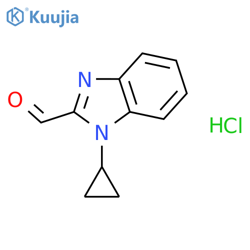 1-cyclopropyl-1H-1,3-benzodiazole-2-carbaldehyde hydrochloride structure