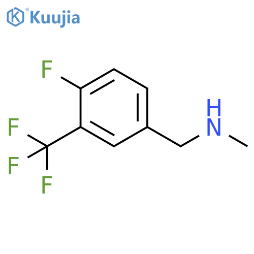 {4-fluoro-3-(trifluoromethyl)phenylmethyl}(methyl)amine structure