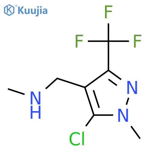 {5-chloro-1-methyl-3-(trifluoromethyl)-1H-pyrazol-4-ylmethyl}(methyl)amine structure