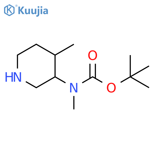 tert-butyl N-methyl-N-(4-methyl-3-piperidyl)carbamate structure