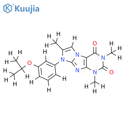 1,3,7-trimethyl-8-3-(propan-2-yloxy)phenyl-1H,2H,3H,4H,8H-imidazo1,2-gpurine-2,4-dione structure