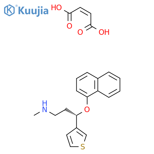 (3S)-N-Methyl-Gamma-(1-naphthalenyloxy)-3-thiophenepropanamine Maleic Acid Salt structure