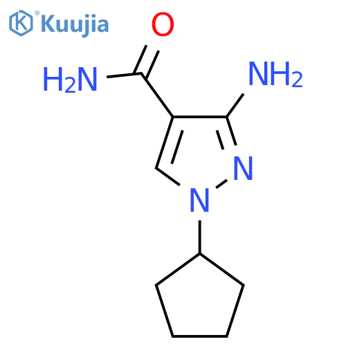 3-Amino-1-cyclopentyl-1H-pyrazole-4-carboxamide structure