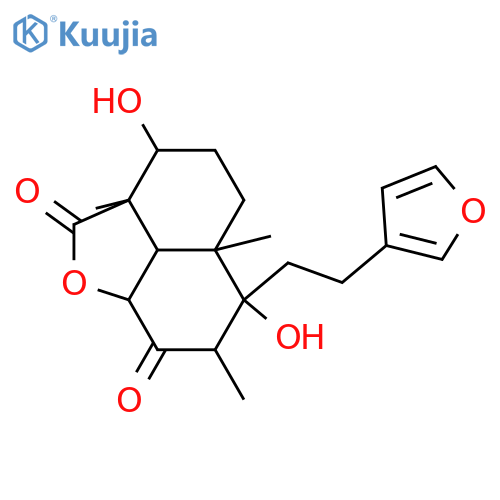 15,16-Epoxy-3,9-dihydroxy-7-oxo-13(16),14-labdadien-19,6-olide; (3β,5α,6β,8α,9α)-form structure