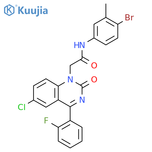 N-(4-bromo-3-methylphenyl)-2-6-chloro-4-(2-fluorophenyl)-2-oxo-1,2-dihydroquinazolin-1-ylacetamide structure