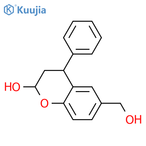6-(Hydroxymethyl)-4-phenylchroman-2-ol structure