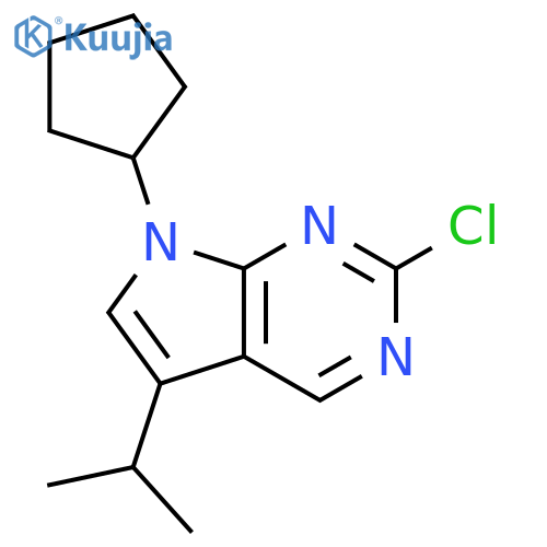 2-Chloro-7-cyclopentyl-5-isopropyl-7H-pyrrolo[2,3-d]pyrimidine structure