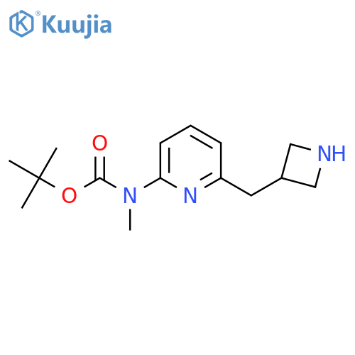 tert-butyl N-{6-[(azetidin-3-yl)methyl]pyridin-2-yl}-N-methylcarbamate structure