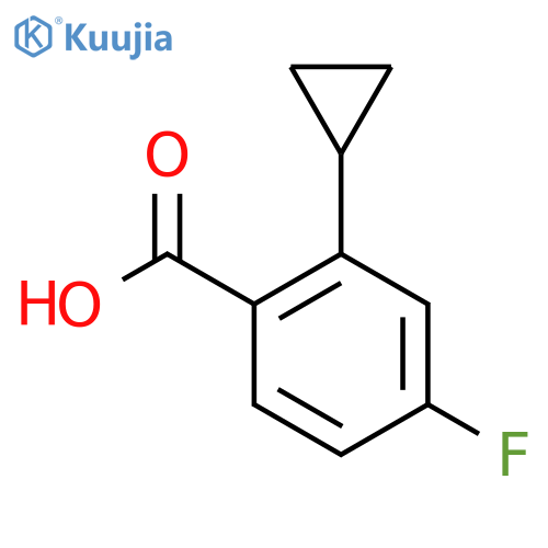 2-Cyclopropyl-4-fluorobenzoic acid structure