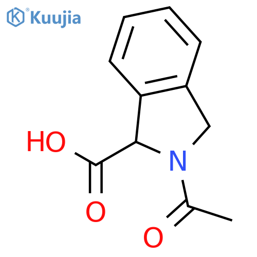 2-acetyl-2,3-dihydro-1H-isoindole-1-carboxylic acid structure