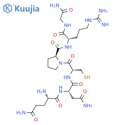 (Arg8)-Vasopressin (4-9) H-Gln-Asn-Cys-Pro-Arg-Gly-NH2 structure