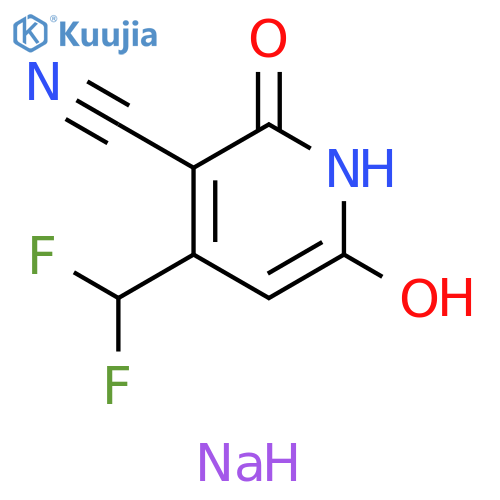 3-Pyridinecarbonitrile, 4-(difluoromethyl)-1,2-dihydro-6-hydroxy-2-oxo-, sodium salt (1:1) structure