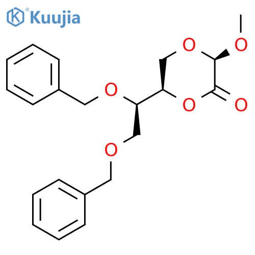 (3R,6R)-6-[(1R)-1,2-Bis(phenylmethoxy)ethyl]-3-methoxy-1,4-dioxan-2-one structure