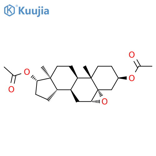 Androstane-3,17-diol, 5,6-epoxy-, diacetate, (3a,5b,6b,9b,10a,17b)- structure