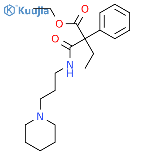 ethyl 2-phenyl-2-{[3-(piperidin-1-yl)propyl]carbamoyl}butanoate structure