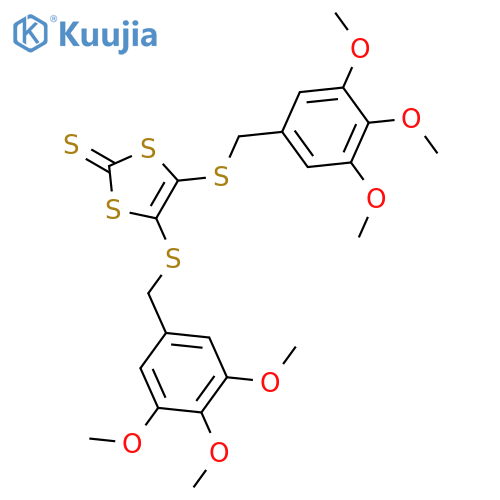1,3-Dithiole-2-thione, 4,5-bis[[(3,4,5-trimethoxyphenyl)methyl]thio]- structure