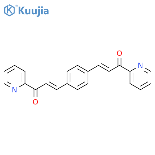 2-Propen-1-one, 3,3'-(1,4-phenylene)bis[1-(2-pyridinyl)- structure