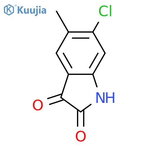 6-Chloro-5-methylindoline-2,3-dione structure