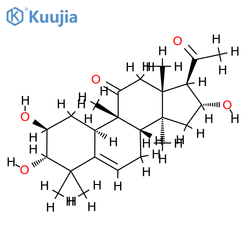 (10α)-2β,3α,16α-Trihydroxy-4,4,9β,14-tetramethyl-19-norpregn-5-ene-11,20-dione structure