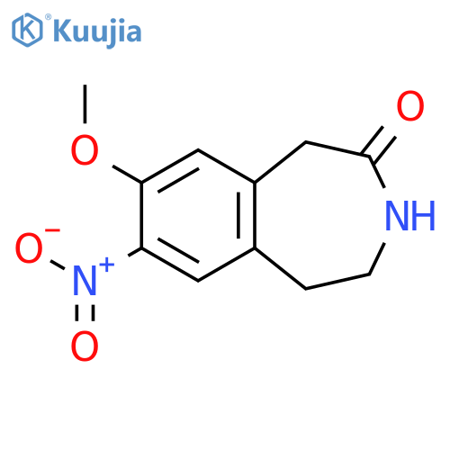 2H-3-Benzazepin-2-one, 1,3,4,5-tetrahydro-8-methoxy-7-nitro- structure