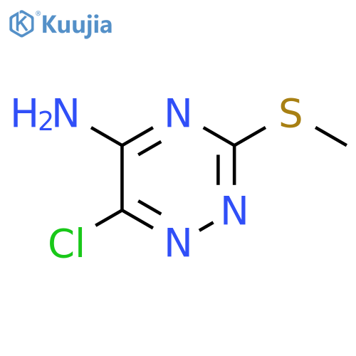 6-chloro-3-(methylsulfanyl)-1,2,4-triazin-5-amine structure
