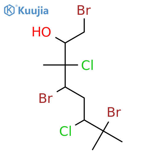 1,4,7-Tribromo-3,6-dichloro-3,7-dimethyl-2-octanol structure
