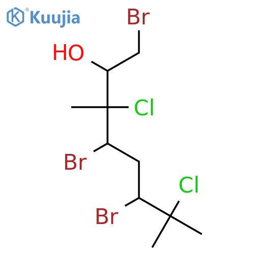 1,4,6-Tribromo-3,7-dichloro-3,7-dimethyl-2-octanol structure