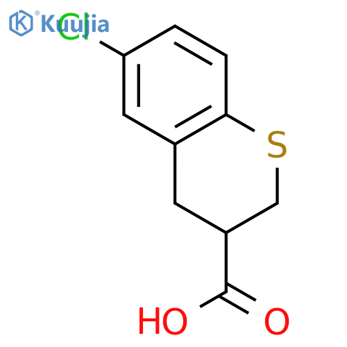 6-chloro-3,4-dihydro-2H-1-benzothiopyran-3-carboxylic acid structure