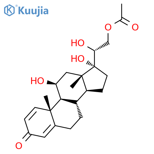 Pregna-1,4-dien-3-one, 21-(acetyloxy)-11,17,20-trihydroxy-, (11b,20R)- structure
