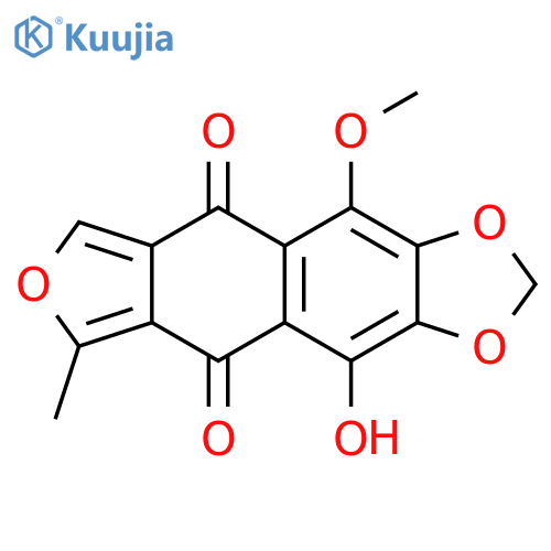 Furo[3',4':6,7]naphtho[2,3-d]-1,3-dioxole-5,9-dione,4-hydroxy-10-methoxy-6-methyl- structure
