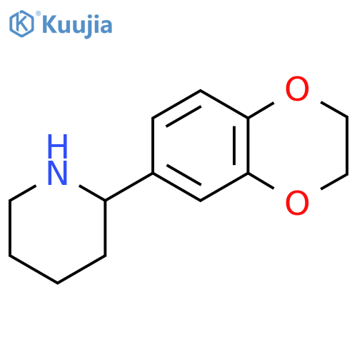 2-(2,3-Dihydro-1,4-benzodioxin-6-yl)piperidine structure