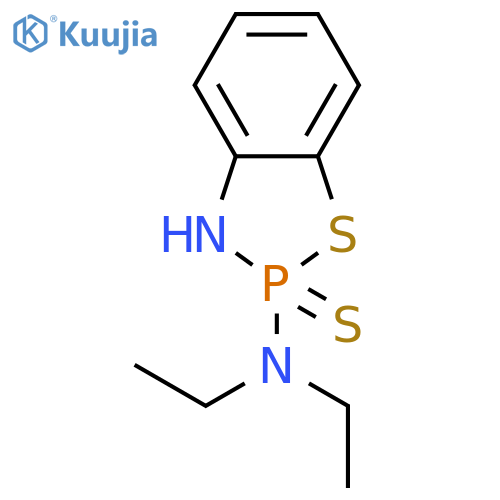 2-(Diethylamino)-2,3-dihydro-1,3,2lambda~5~-benzothiazaphosphole-2-thione structure