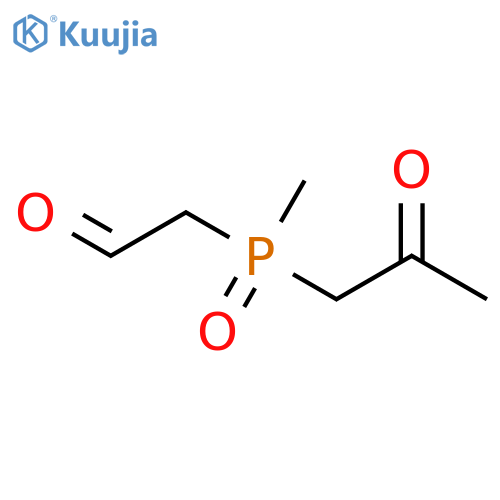 Acetaldehyde, [methyl(2-oxopropyl)phosphinyl]- structure