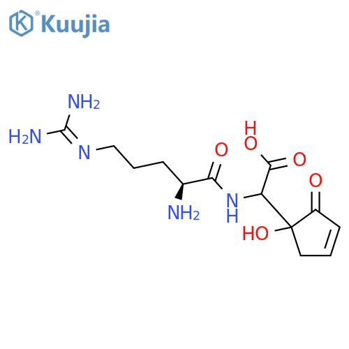 Glycine,L-arginyl-2-(1-hydroxy-2-oxo-3-cyclopenten-1-yl)- (9CI) structure