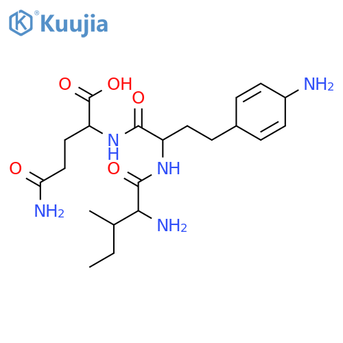 N~2~-[(2S)-4-(4-aminocyclohexa-2,5-dien-1-yl)-2-(L-isoleucylamino)butanoyl]-L-glutamine structure