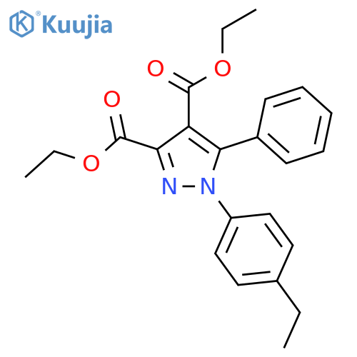 1H-Pyrazole-3,4-dicarboxylicacid, 1-(4-ethylphenyl)-5-phenyl-, diethyl ester (9CI) structure