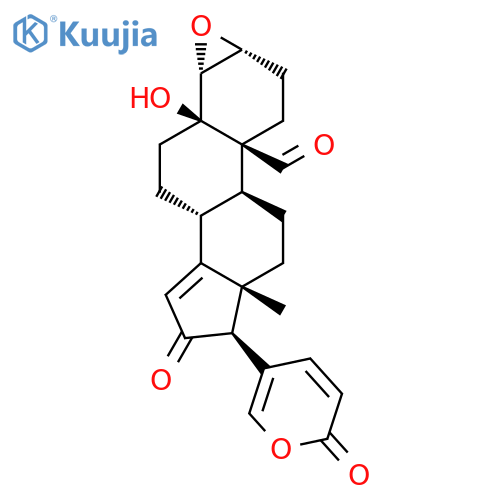(3alpha,4alpha,5beta)-5-hydroxy-16,19-dioxo-3,4-epoxybufa-14,20,22-trienolide structure