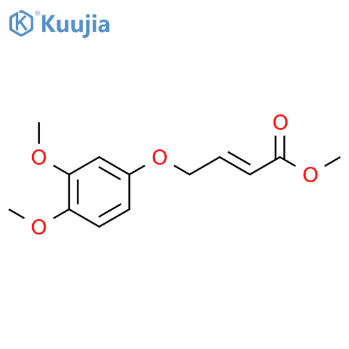 2-Butenoic acid, 4-(3,4-dimethoxyphenoxy)-, methyl ester, (E)- structure