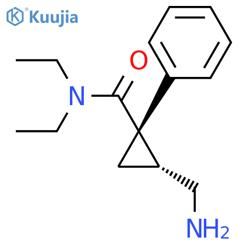 (1S,2R)-2-(aminomethyl)-N,N-diethyl-1-phenylcyclopropane-1-carboxamide structure
