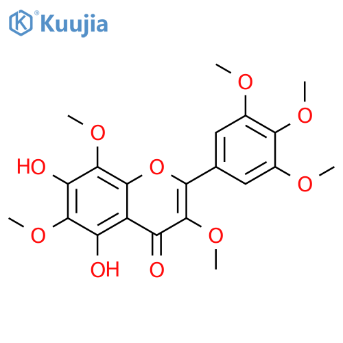 5,7-dihydroxy-3,6,8-trimethoxy-2-(3,4,5-trimethoxyphenyl)-4H-chromen-4-one structure