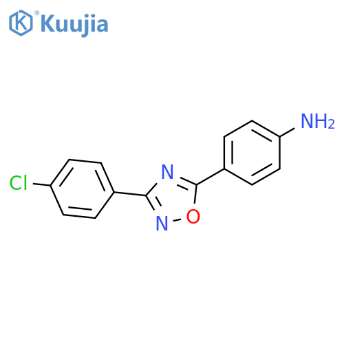 4-(3-(4-Chlorophenyl)-1,2,4-oxadiazol-5-yl)aniline structure