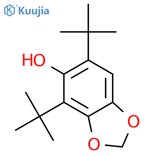 1,3-Benzodioxol-5-ol, 4,6-bis(1,1-dimethylethyl)- structure