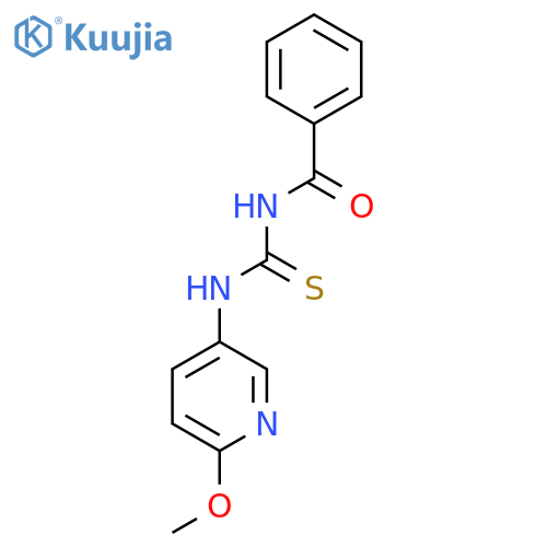 1-benzoyl-3-(6-methoxypyridin-3-yl)thiourea structure