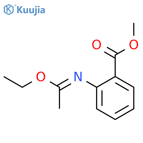 Benzoic acid, 2-[(1-ethoxyethylidene)amino]-, methyl ester structure