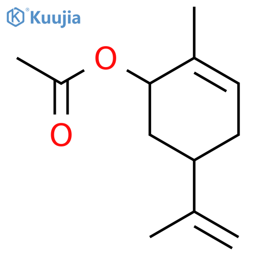 2-Cyclohexen-1-ol,2-methyl-5-(1-methylethenyl)-, 1-acetate structure