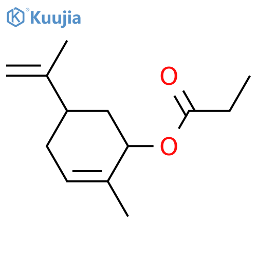 2-Cyclohexen-1-ol,2-methyl-5-(1-methylethenyl)-, 1-propanoate structure