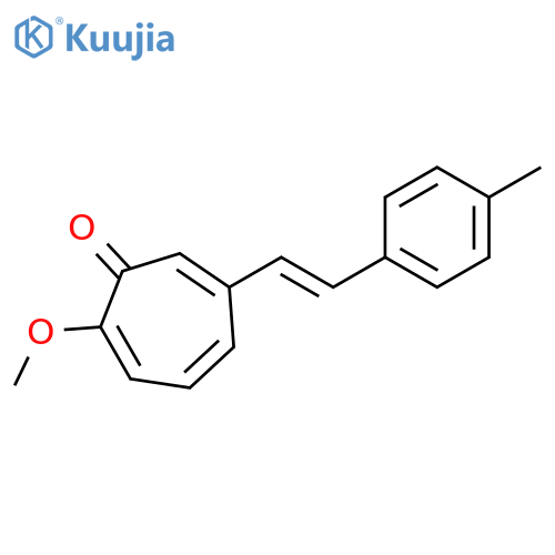 2,4,6-Cycloheptatrien-1-one, 2-methoxy-6-[2-(4-methylphenyl)ethenyl]- structure
