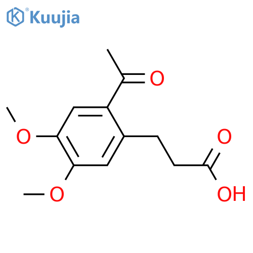 3-(2-Acetyl-4,5-dimethoxyphenyl)propanoic Acid structure