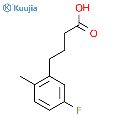 4-(5-fluoro-2-methylphenyl)butanoic acid structure