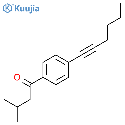 1-Butanone, 1-[4-(1-hexynyl)phenyl]-3-methyl- structure
